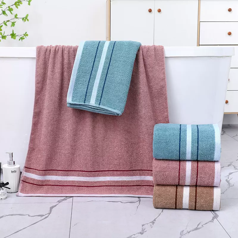高阳纯棉毛巾浴巾加大加厚成人家用素色洗澡裹巾吸水涤棉跨境浴巾