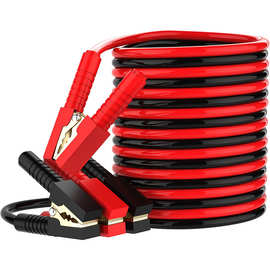 汽车电瓶线搭火线纯铜加粗连接线搭电线充电宝小车应急打火线夹子