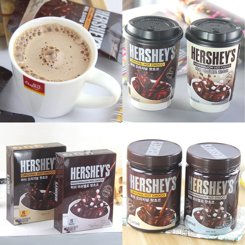 Импорт из Южной Кореи хорошо для питья. Когда зефир шоколадный какао-порошок горячий напиток растворимый стакан банка в коробке 240 г/450 г