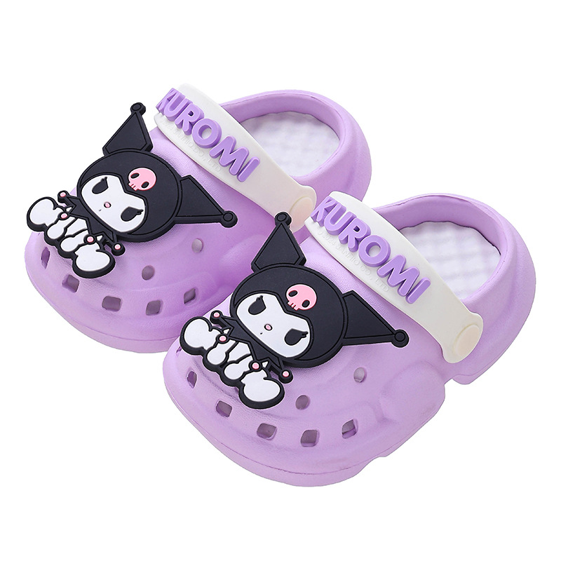 Sanrio children's slippers summer girls' hole shoes home non-slip little boy baby sandals closed toe outer wear