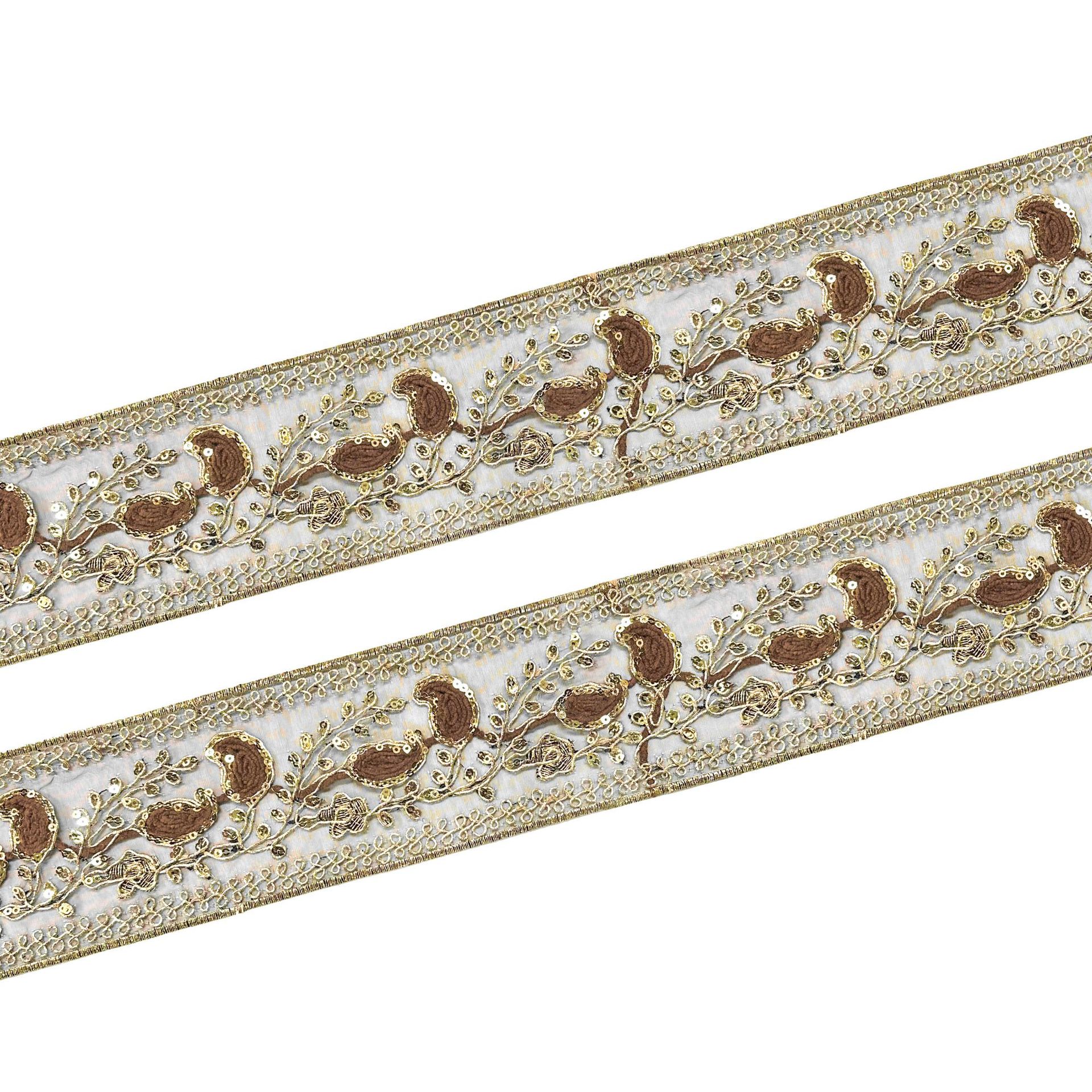 Decoración de bordado de encaje con estampado dorado sequinilla multicolor accesorios de ropa opcionales DIY accesorios de cortina hecha a mano image 9