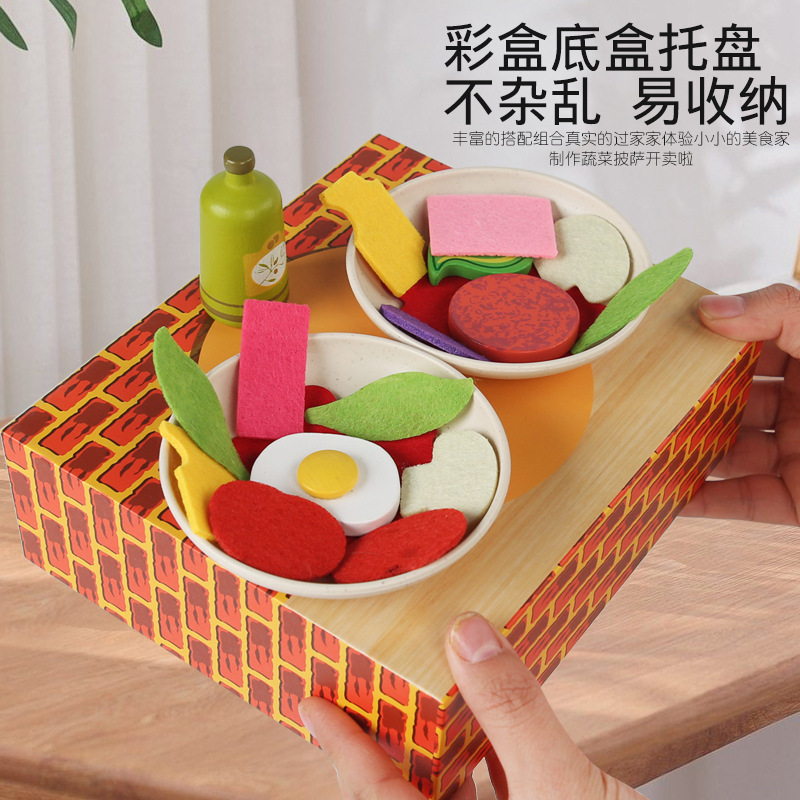 Cocina casera simulación de sushi barbacoa pizza juegos de cocina para niños y niñas juguetes de rol de madera
