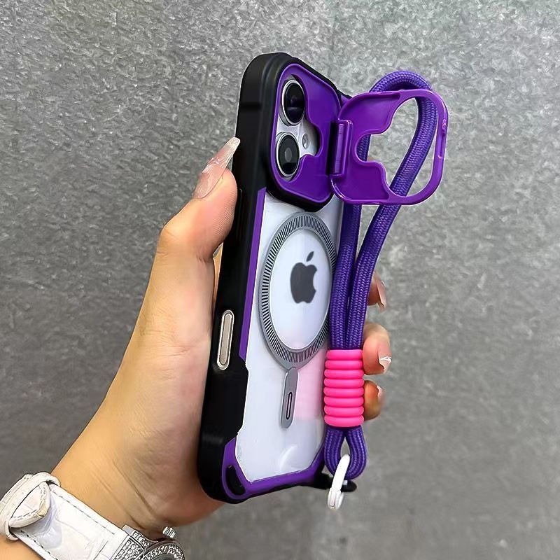 Escudo de oráculo multifuncional soporte de succión magnética para iPhone17 caso de teléfono celular a prueba de caídas manzana 15 14 juegos transfronterizos