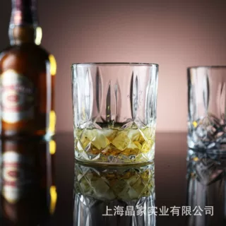 【厂家直销】新款加厚玻璃水杯威士忌酒杯家用饮料杯啤酒杯洋酒杯