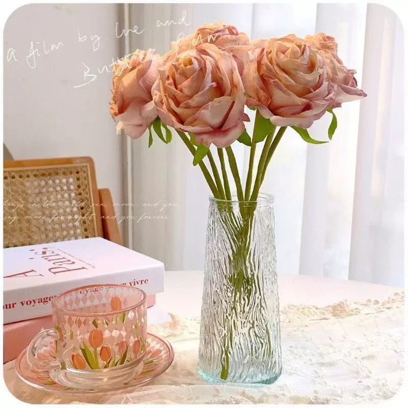 Ваза в стиле интернет-знаменитостей, прозрачное стекло, гидропоника, простая композиция для свежих цветов, украшение для гостиной, оптом