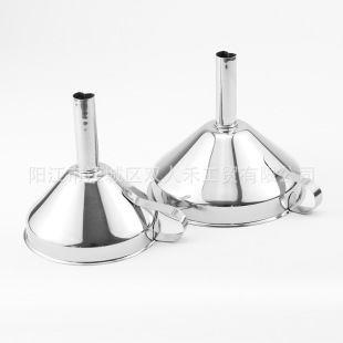 Stainless steel funnel 304 funnel kitchen household filter large small size suit wine leakage oil leakage with mesh filter