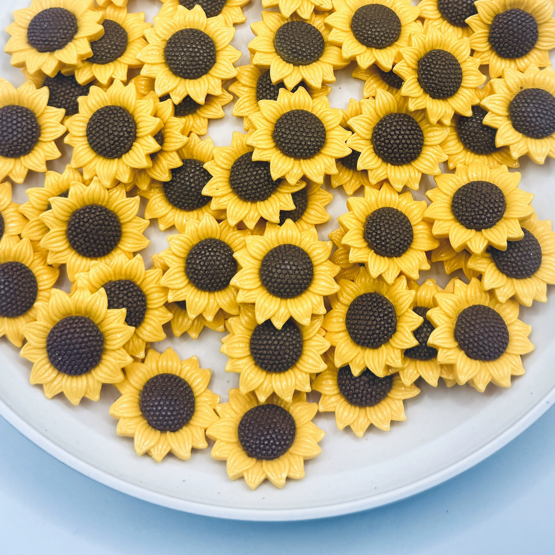 Большие подвесные подсолнухи из смолы для автомобиля, аксессуары для волос оптом