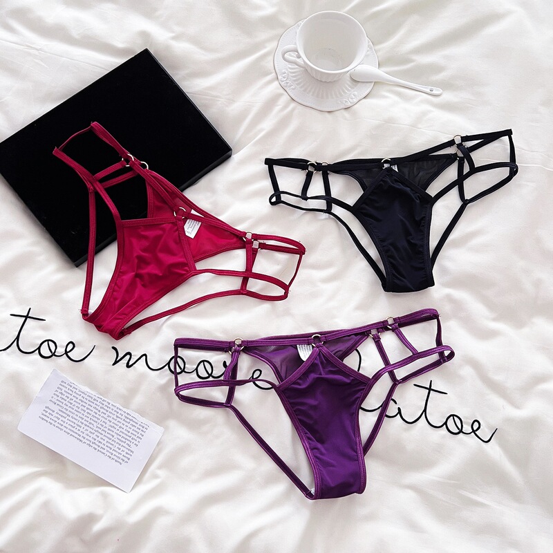 Cross-Border European and American Export Sexy Hollow Thong Women's Cross Thin Strap Peach Butt Hot Breathable Women's Underwear Cross-Border European and American Export Sexy Hollow Thong Women's Cross Thin Strap Peach Butt Hot Breathable Women's Underwear