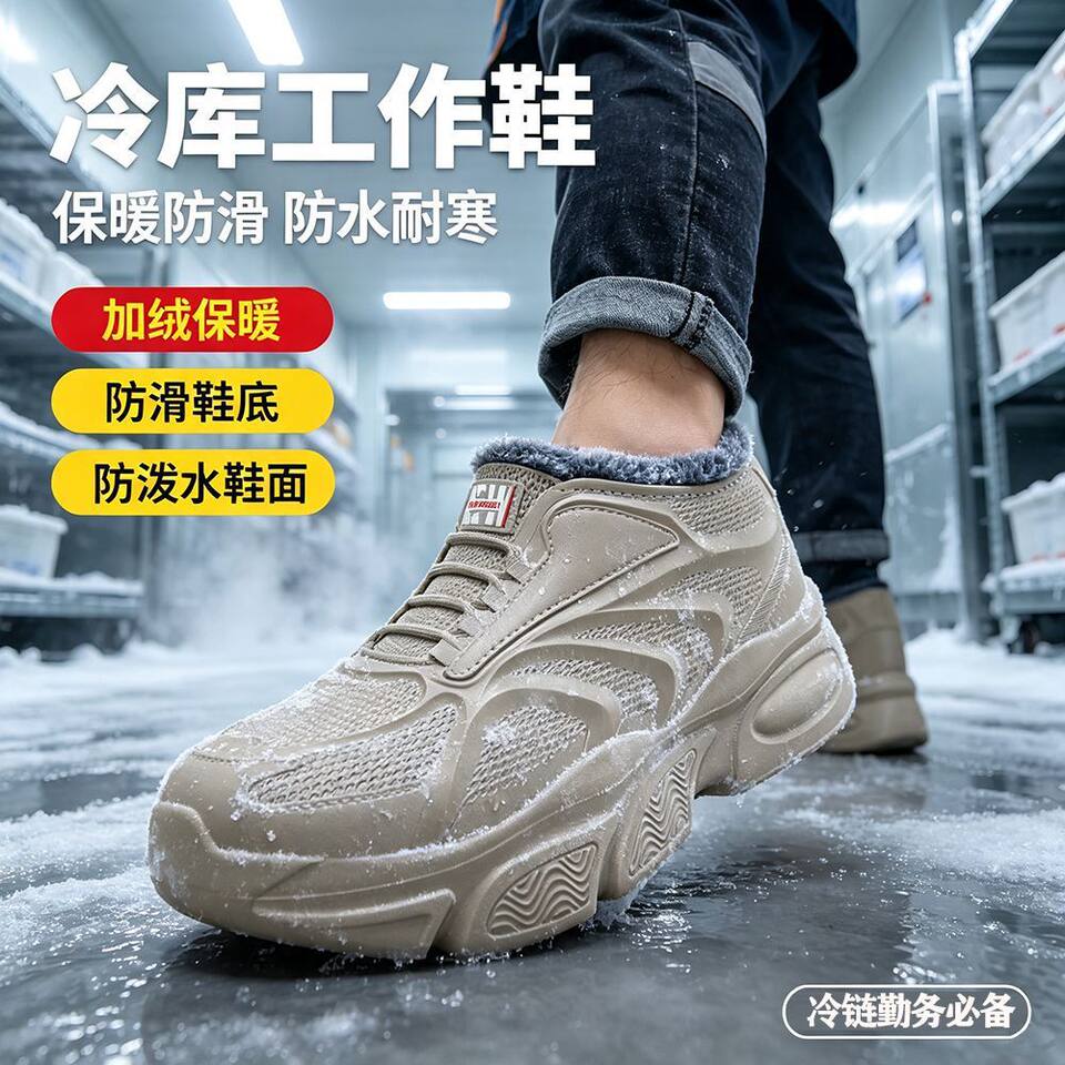 Giày bốt nam cổ thấp lót lông giữ ấm chống trượt chống thấm nước, gót 3-5 cm — 【2605EVA】Màu xám【Phiên bản lót lông】, 【2605EVA】Màu đen【Phiên bản lót lông】