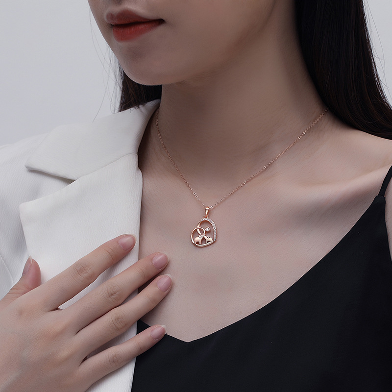 S925 plata esterlina lindo animal elefante collar femenino europeo y americano viento transfronterizo moda ol antiguo Joker colgante exagerado collar