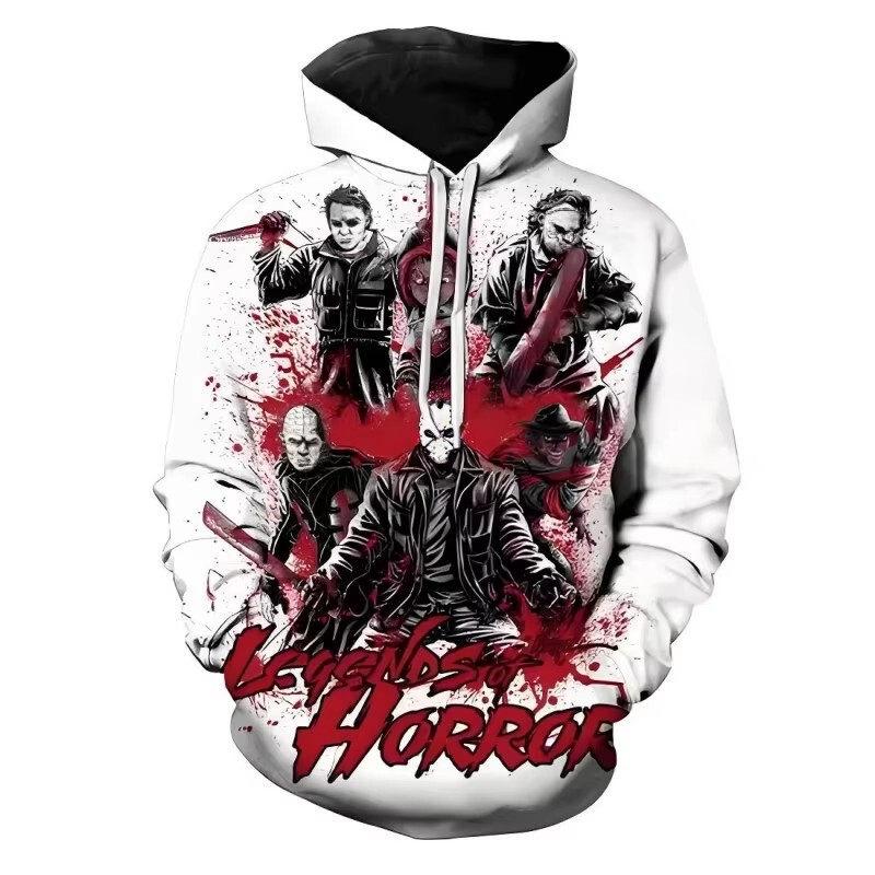 Cross Border Horror Movie Halloween Michael Myers 3D Print Men's Hoodie Sport Pullover Sweatshirt Cross Border Horror Movie Halloween Michael Myers 3D Print Men's Hoodie Sport Pullover Sweatshirt