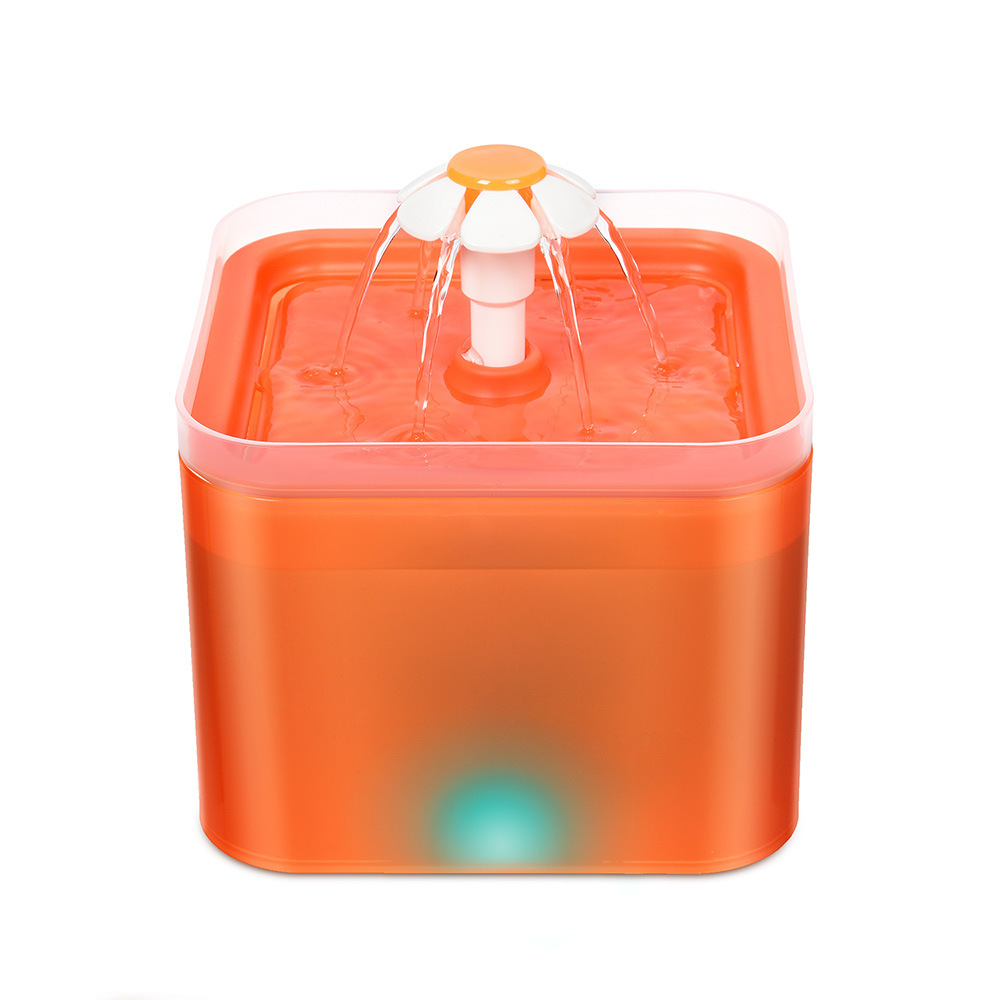 2.5L Pet Bevered Water Spout con cartucho de filtro alimentador de acero inoxidable Cat Bevered Water Spout Exclusivo transfronterizo