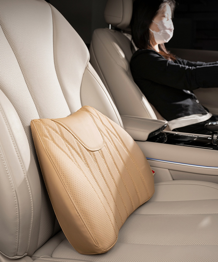 Car Lumbar Support and Headrest Set for the Main Driver, Driving Lumbar Support Artifact, Seat Back Cushion, Car Lumbar Support