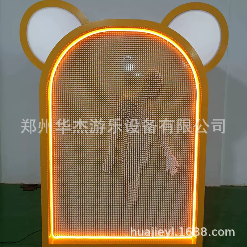 大型三维针雕墙商场景区引流网红互动设备3D立体百变针画人形墙