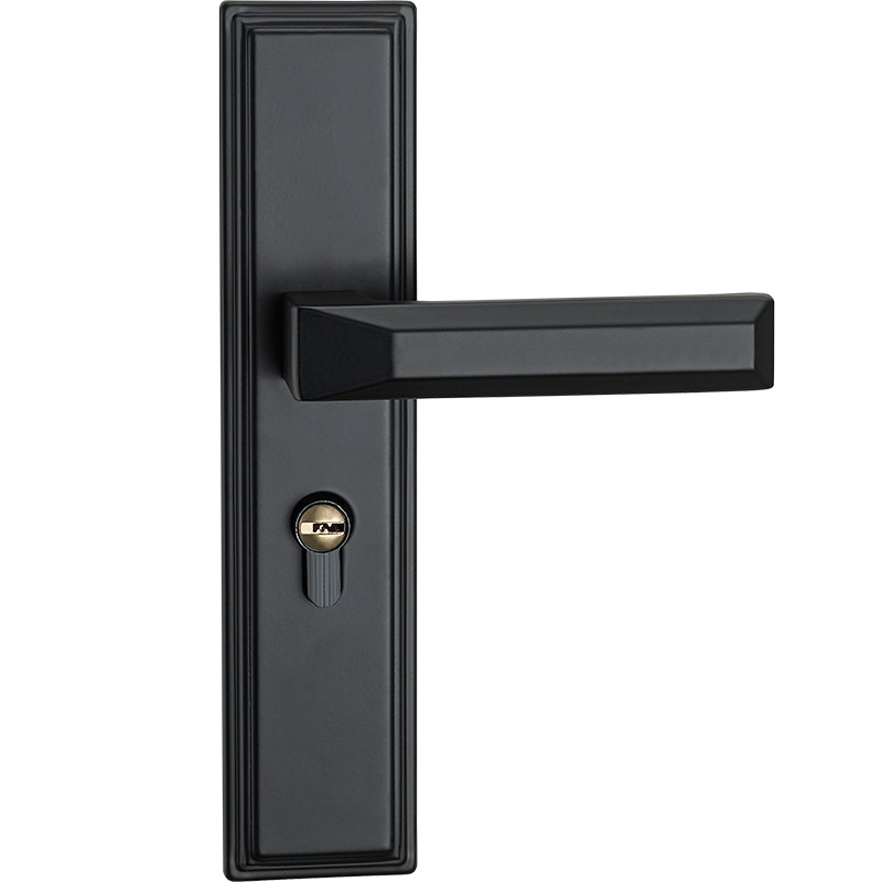 Mute cerradura de la puerta del dormitorio interior manija de la puerta de madera hardware del Hogar Universal de aleación de aluminio manija de la cerradura de la puerta