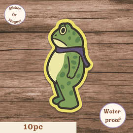 创意波特兰青蛙贴纸电脑手机壳 DIY贴纸贴画行李箱车窗防刮蹭贴花