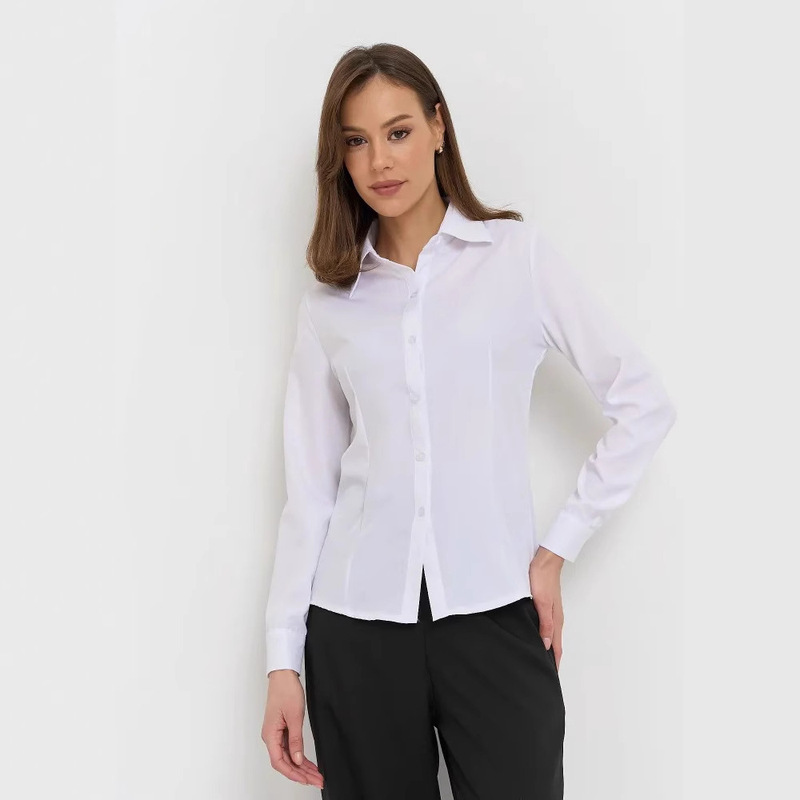 European and American Casual Versatile New Design Commuter Workwear Professional Long-Sleeve Shirt Russia