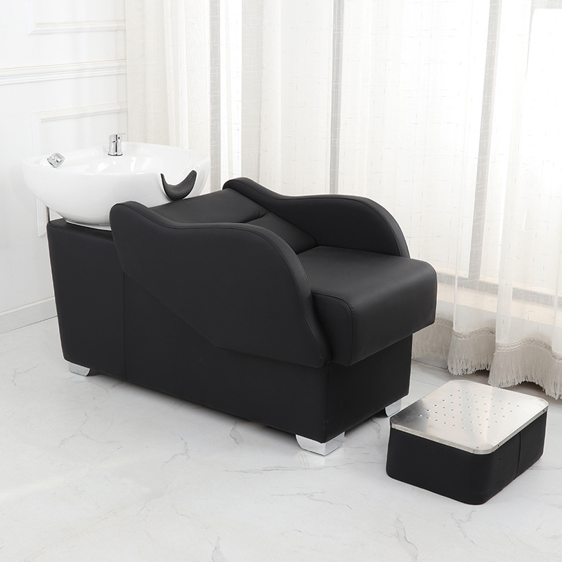 Fabricantes de camas de champú spot Peluquería minimalista moderna Peluquería medio cama de descarga de cama reclinable