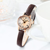 Retro small high quality waterproof belt, quartz universal watch, bright catchy style