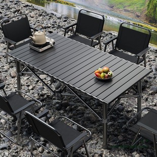 Camping Table and Chairs Portable Outdoor Foldableing Table Egg Roll Table Picnic Table Picnic Barbecue Table Simple Stall Small Table