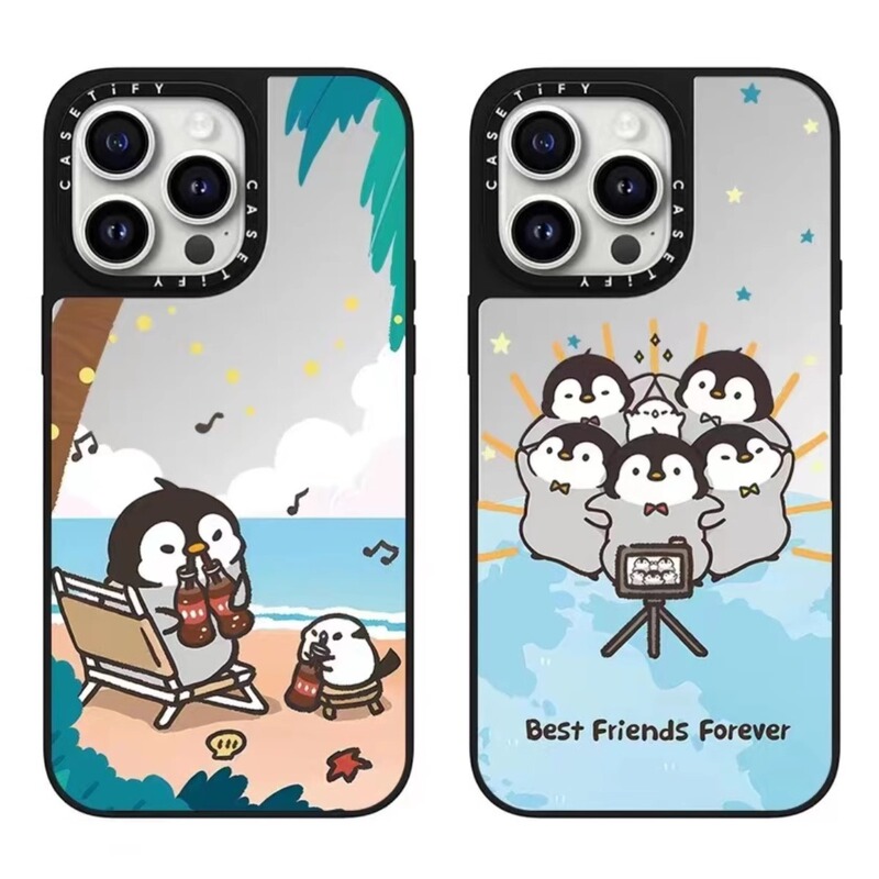 CASETi joint cute penguin stay small hair net red star cute joint apple 16promax mobile phone case