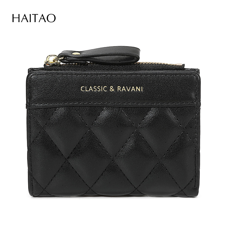 2025 primavera nueva Europa y los Estados Unidos nueva billetera en mujeres corta cremallera de diamante bordado moda alta 20% de descuento