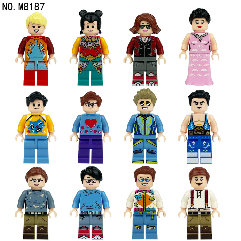 Coolgo 8187 DIY Miniature Figures Cross-Border Wholesale Children's Small Particle Building Block Toys Girl Boxer