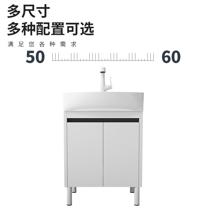 lavabo de balcón tipo piso gabinete de lavadora combinado lavabo profundizado integrado lavabo con tabla de fricción