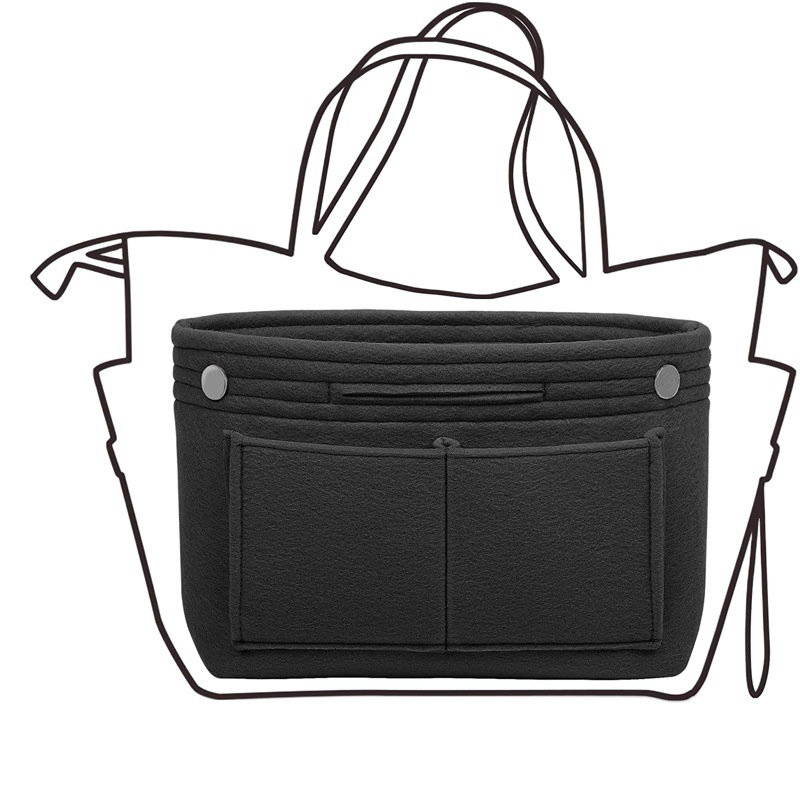 Bolsa de fieltro de comercio exterior bolsa de almacenamiento bolsa intermedia bolsa de organizador bolsa de forro bolsa interior bolsa de soporte bolsa de organizador Almacenamiento de bolsa de cosméticos grande
