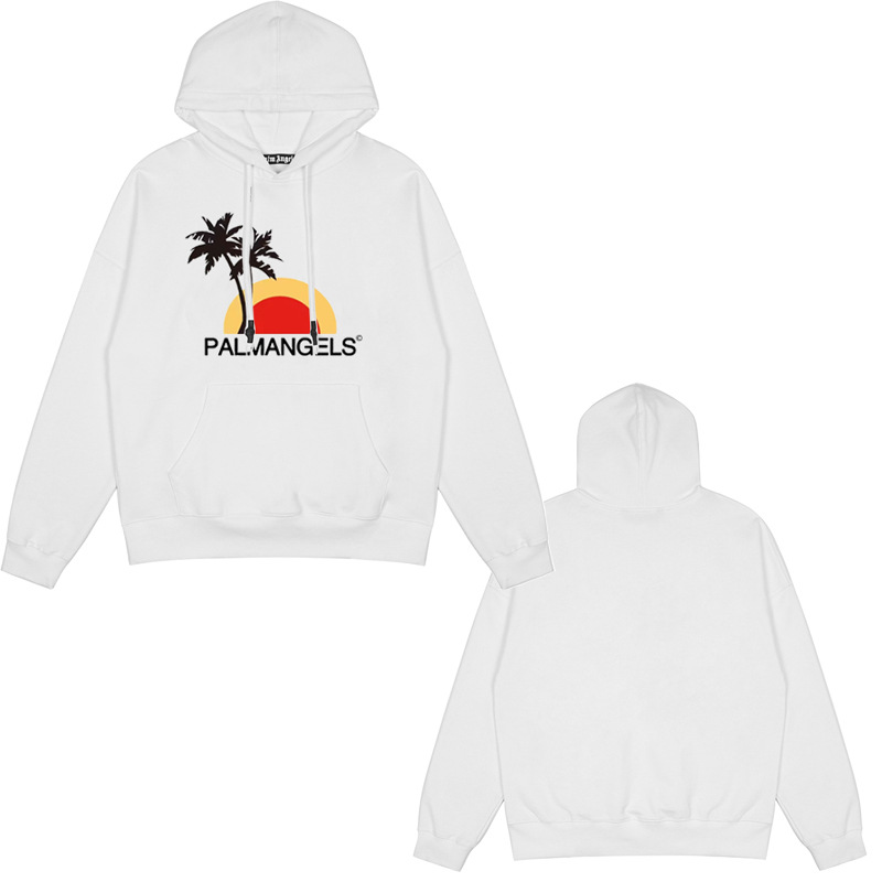 PALM ANGELS Ángel de palma impresa en caliente chaqueta encapuchada primavera / otoño / invierno pareja camisa con sombrero casual