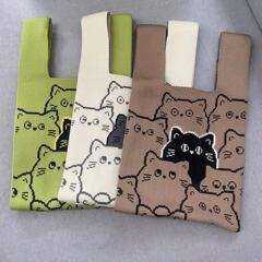 2024 spring and summer new women's bag Korea Dongdaemun handbag cat wool knitted shoulder bag armpit