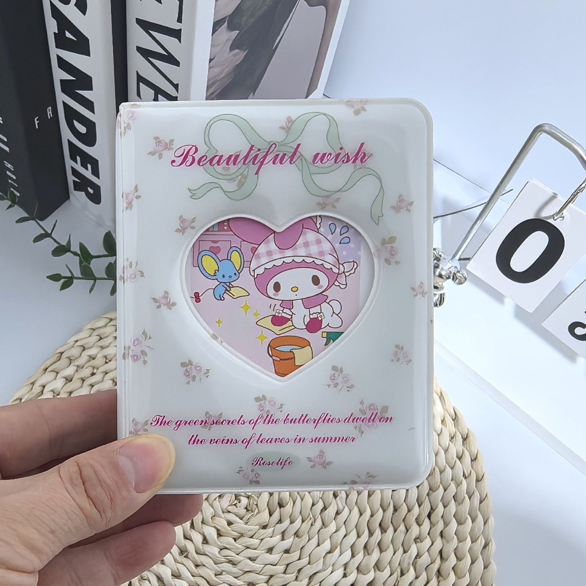 Bowknot 사랑 콩, 3 인치 소형 카드 스타 추격 저장 사진 앨범 스탠드