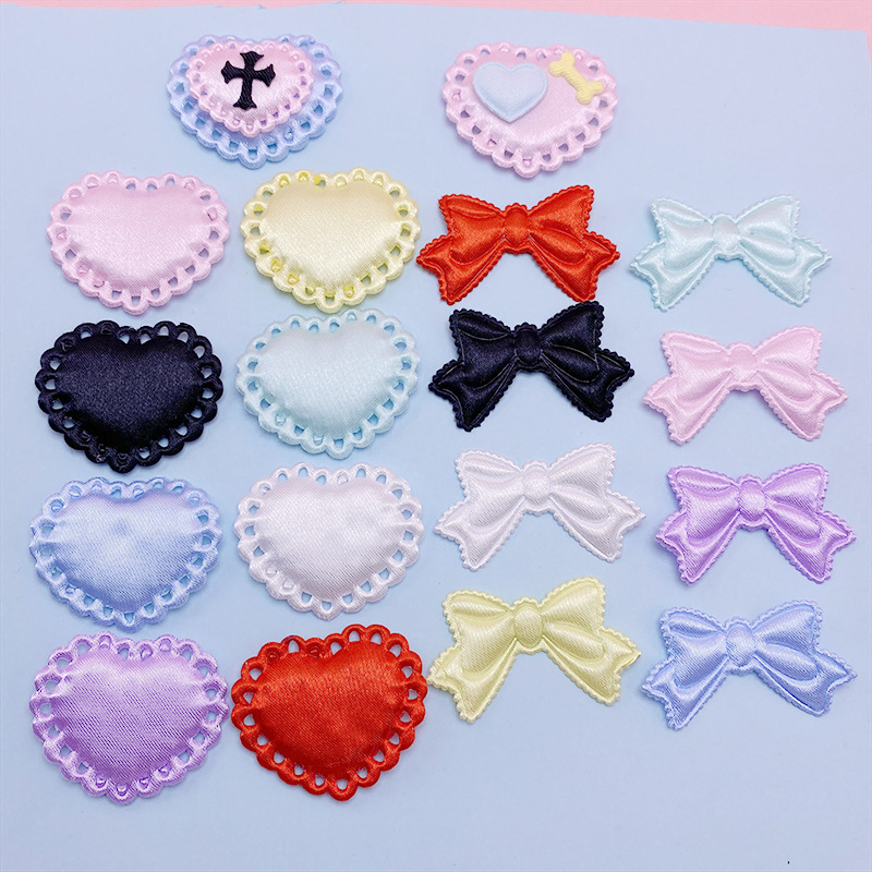 Large Light Color Satin Bow Love DIY Jewelry Headwear Hairpin Barber Doll Decoration Material Accessories Large Light Color Satin Bow Love DIY Jewelry Headwear Hairpin Barber Doll Decoration Material Accessories