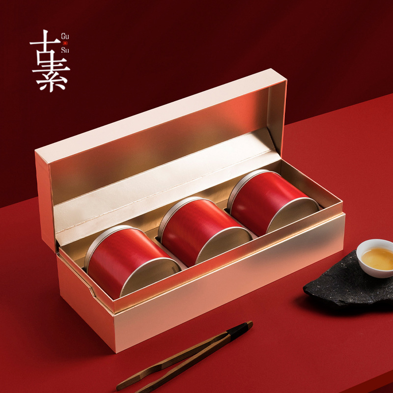 天汇茶叶罐包装礼品盒高档罐装白茶红茶大红袍通用伴手礼礼盒空盒