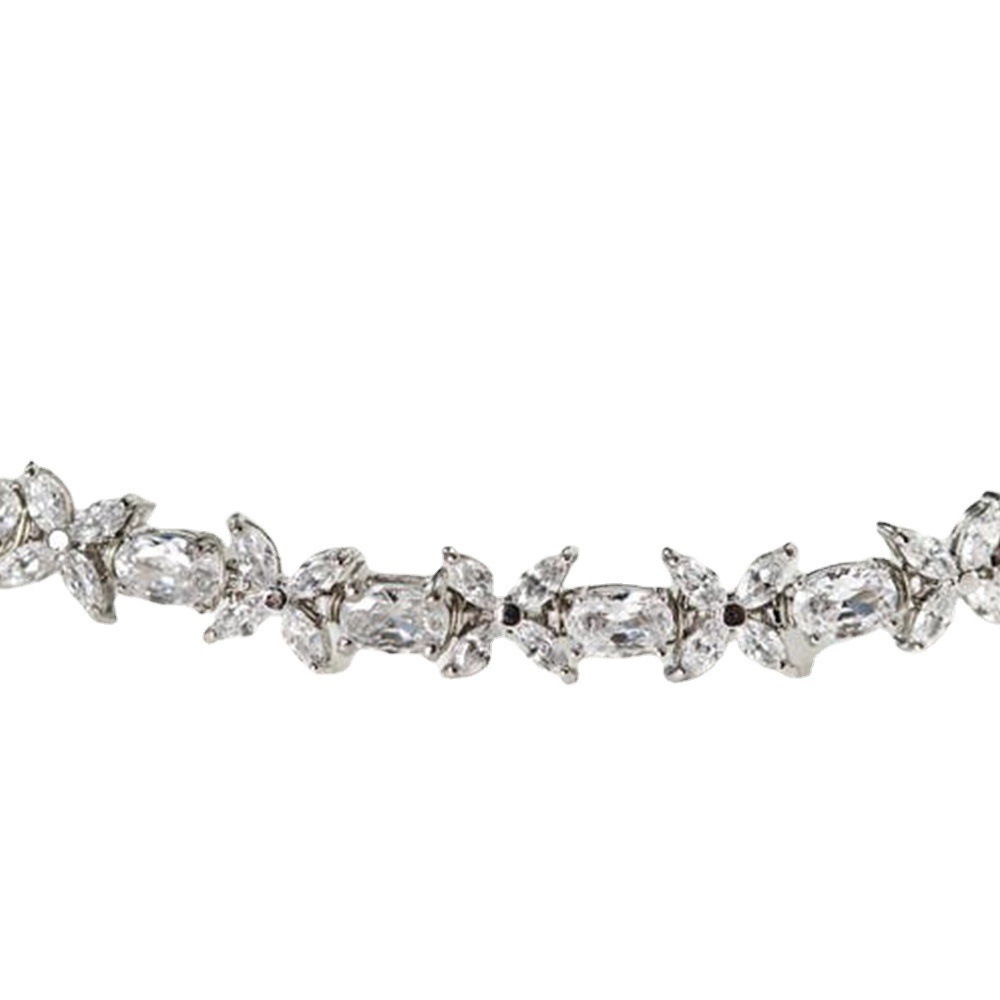 leaf zircon headband temperament luxury versatile bride wedding dress fashion headdress accessories female Hair band_voghion.com