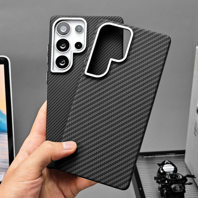 Magsafe Magnetic Kevlar Suitable for Samsung 26Ultra Mobile Phone Case Aramid Carbon Fiber Pattern S25/24 Full Cover Magsafe Magnetic Kevlar Suitable for Samsung 26Ultra Mobile Phone Case Aramid Carbon Fiber Pattern S25/24 Full Cover