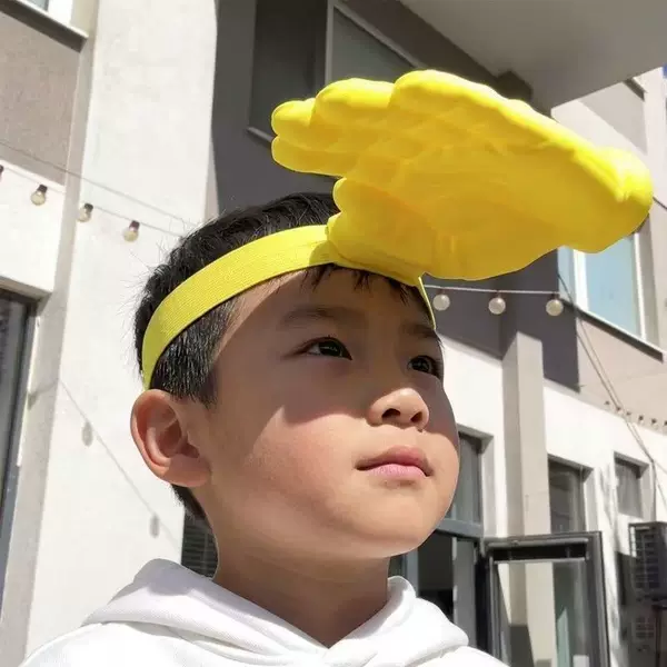 Cross-border creative palm-shaped sun hat, funny palm headband, sun protection hat, summer outdoor UV protection funny hat