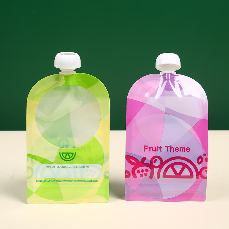 Bolsa de boquilla desechable, bolsa de embalaje de té de leche de grado alimenticio, diseño de bocadillos para mascotas, bolsa de embalaje de alimentos y bebidas personalizada