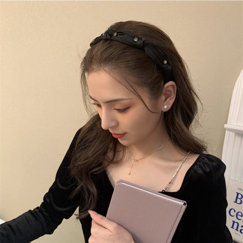 頭頂部が高く、洗顔や外出用の女性用夏用高級結び目ヘアバンド、ヘアピン、ヘアアクセサリー、義烏アクセサリー|undefined