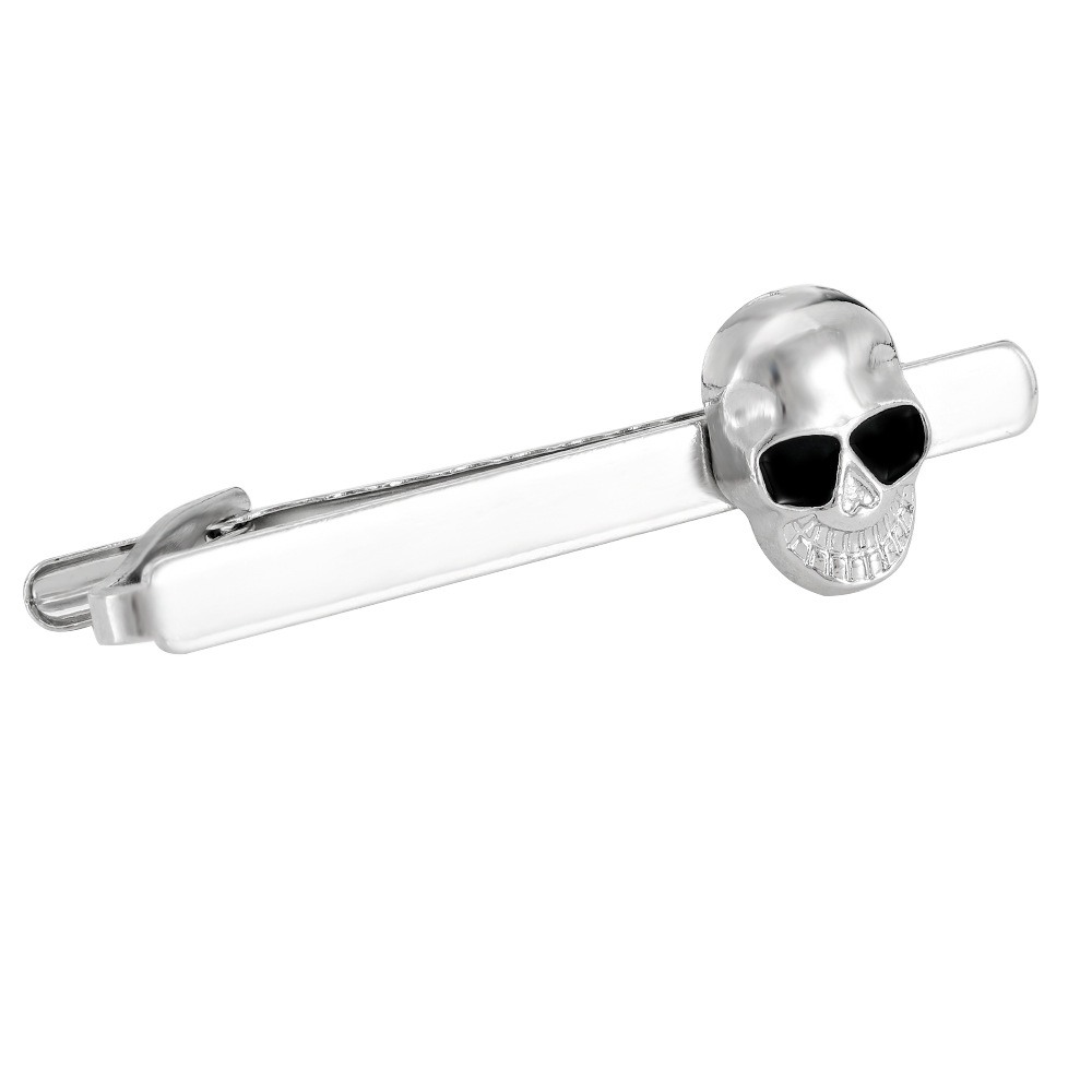 Skull Tie Clip For Men, Stylish Alloy Suit Accessory_voghion.com