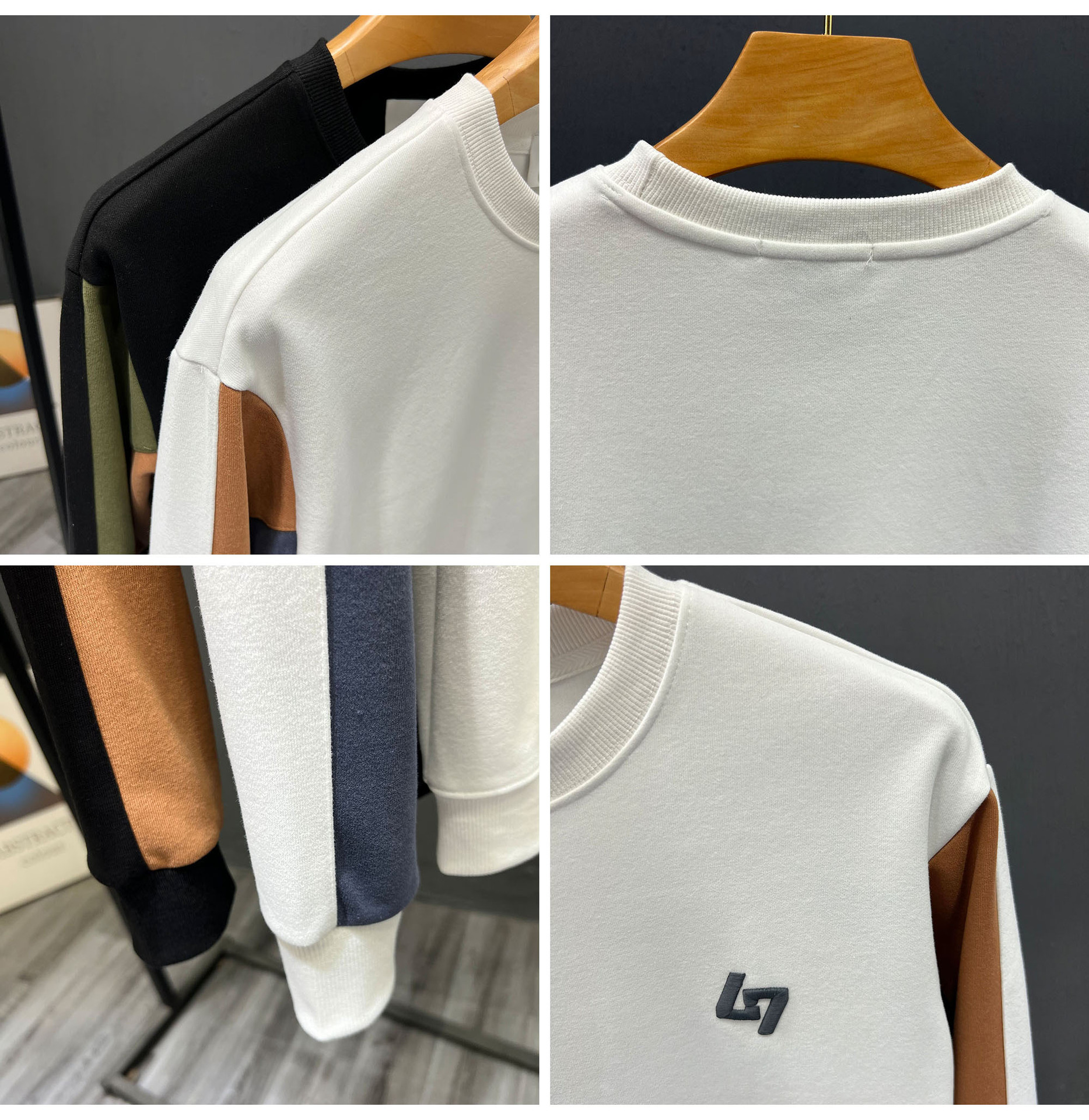 Młodzieżowa bluza z kapturem 2023, nowa, wiosenno-jesienna, męska, luźna koszulka z okrągłym dekoltem i dolną warstwą, modna i uniwersalna_voghion.com