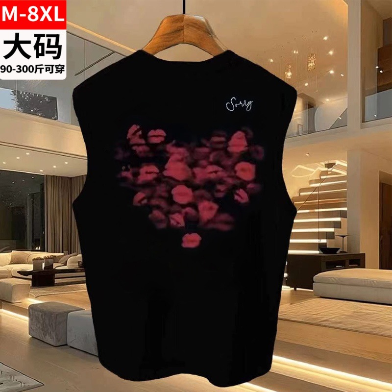 Cotton elastic vest with a round collar sleevless