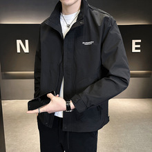 2025店主风男装休闲夹克外套男士简约时尚百搭立领潮流工装上衣潮
