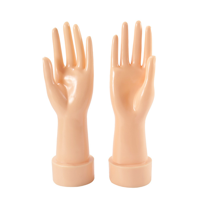 女性の短い手の型の手袋の模型は道具のPVCのゴムの高さの26cmの女性の小さい手の女性の皮の手袋の手の模型を展示します。|undefined