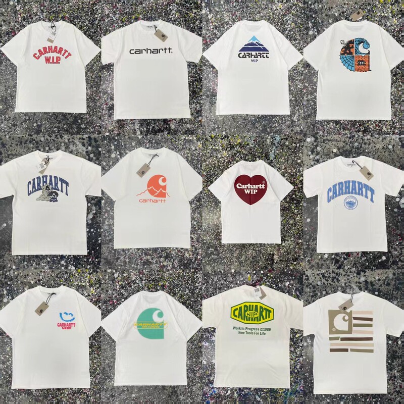 Ckarhutt Kaha Premium American Workwear Trendy Brand Kaha Letter Loose Short-Sleeved T-Shirt Male and Female Couple Tee