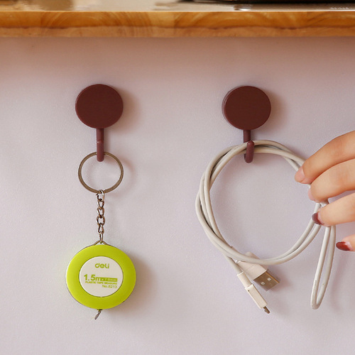 Creative wall-mounted small hooks, no-punch, traceless hooks for kitchen and bathroom, adhesive hooks for hanging keys and clothes behind the door