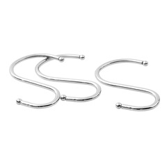 不鏽鋼金屬S型掛鈎廚房免釘S鈎便攜多功能衣鈎衣帽掛鈎掛衣架勾子