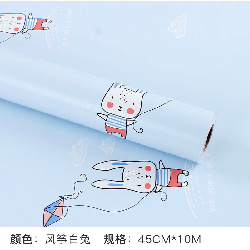 연 흰 토끼-블루/ 45cm * 10m
