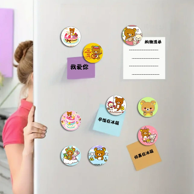 Недавно расслабленный маленький медведь рилаккума Easy bear маленький желтый цыпленок мягкий магнитный холодильник холодильник белая доска белая доска украшение оптом