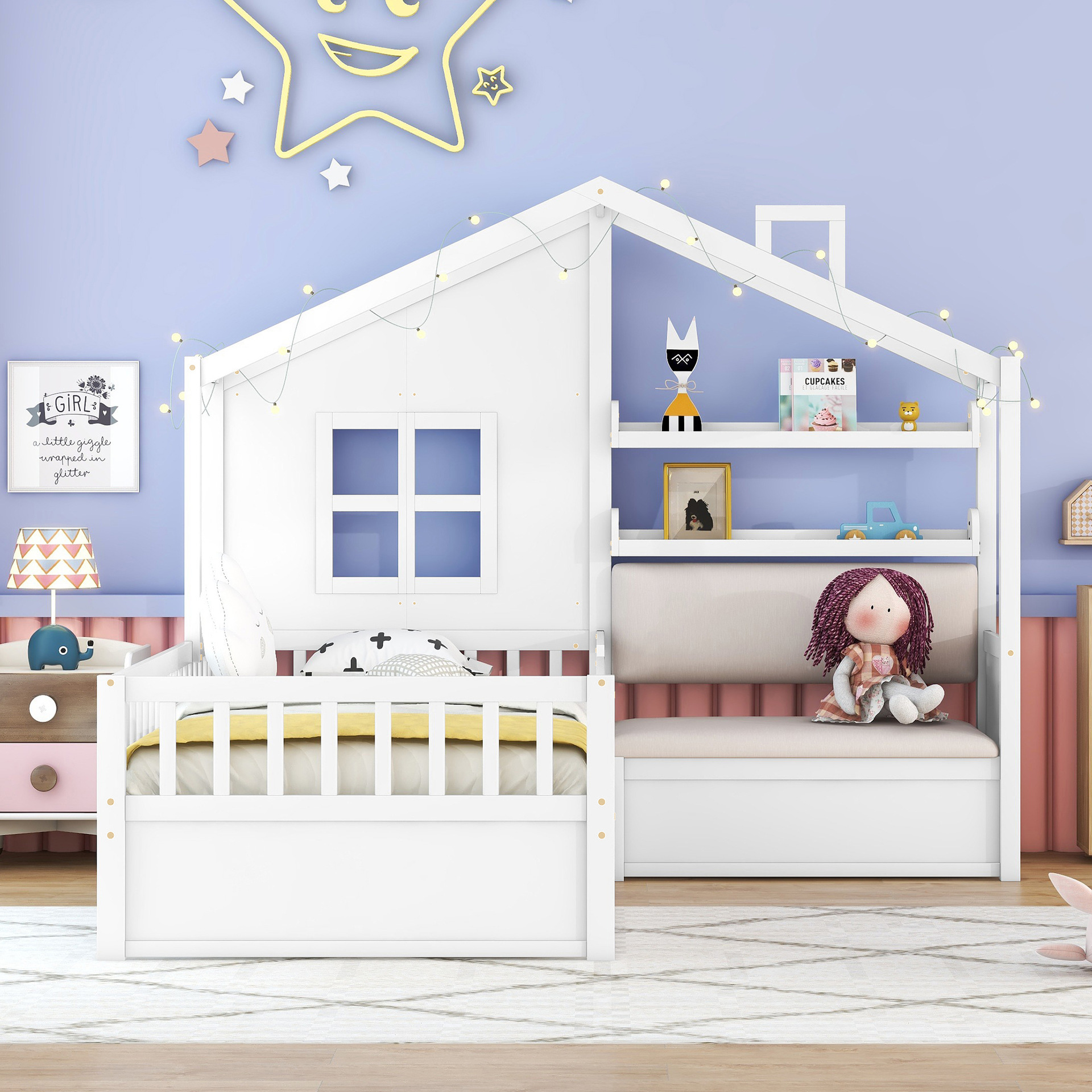 Sofá de estilo crema, moderno, minimalista, pequeño apartamento, sala de estar, asiento ultra ancho, sofá de tela esmerilada de plumón suave en línea recta profunda image 1